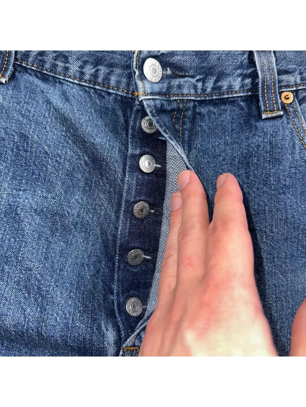 Levis 501 Vintage Y2K XX Straight Leg Jeans Blue Med Wash 40x32 Act 40x31